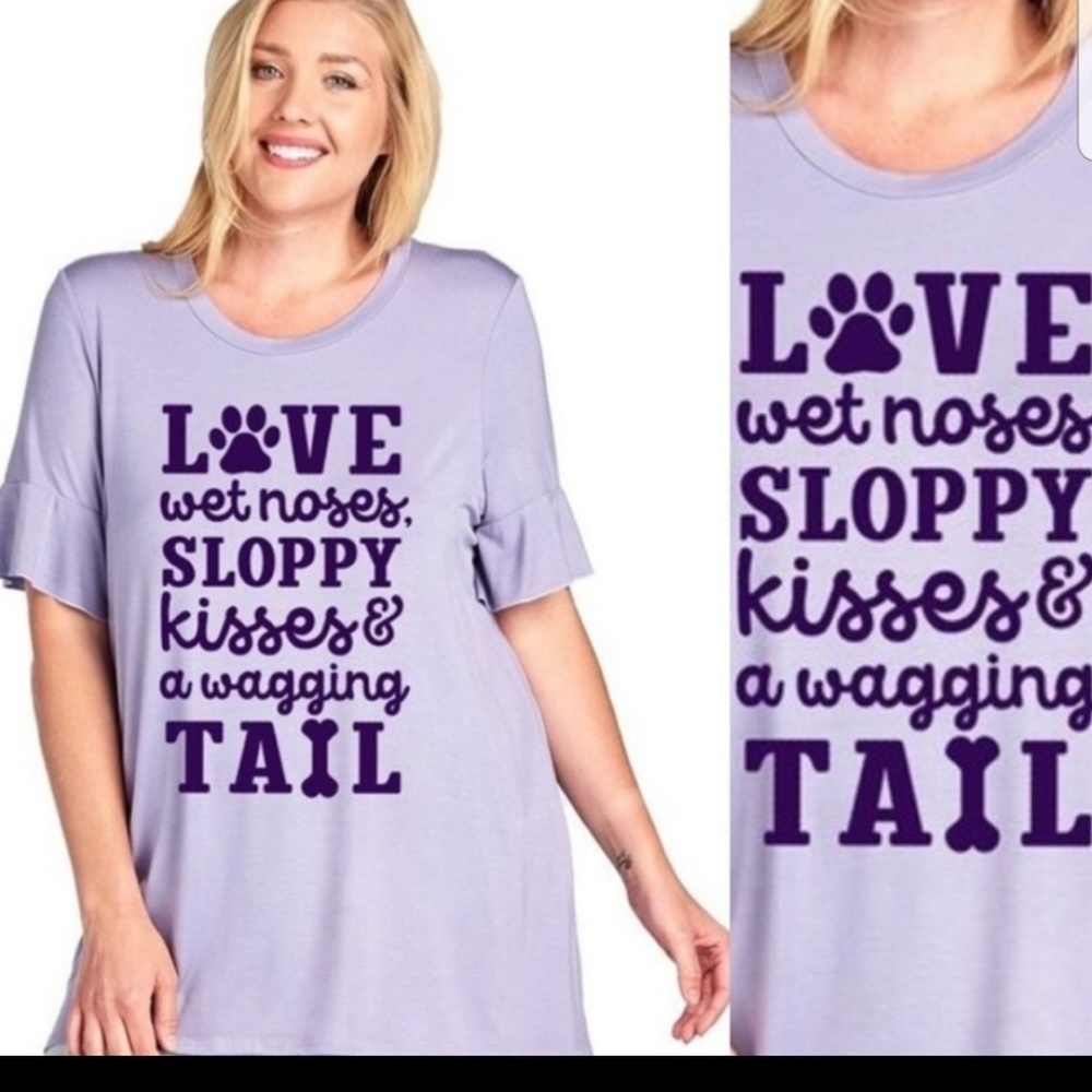 Lavender tunic length T shirt